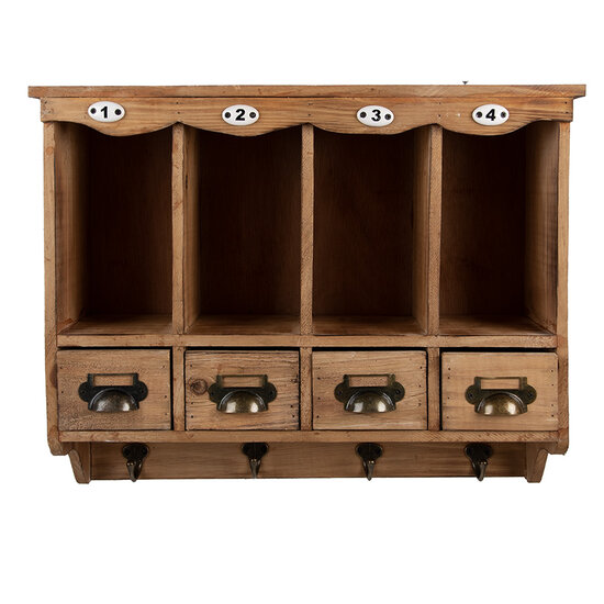 Clayre & Eef | Wandkastje Bruin 53x16x42 cm | 5H0745