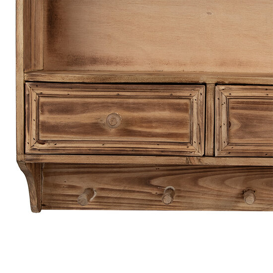 Clayre & Eef | Wandkastje Bruin 56x13x60 cm | 5H0746