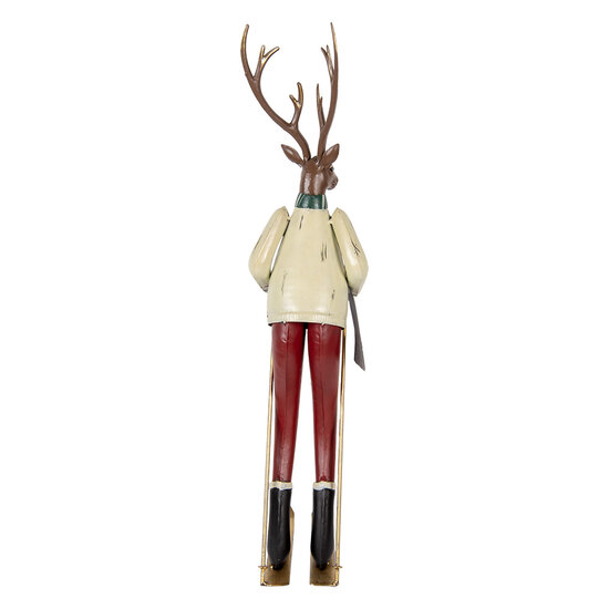 Clayre & Eef | Decoratie Hert Bruin Rood 19x15x65 cm | 5Y1315