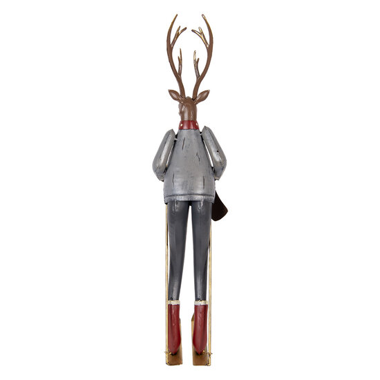 Clayre & Eef | Decoratie Hert Bruin Grijs 19x15x65 cm | 5Y1316