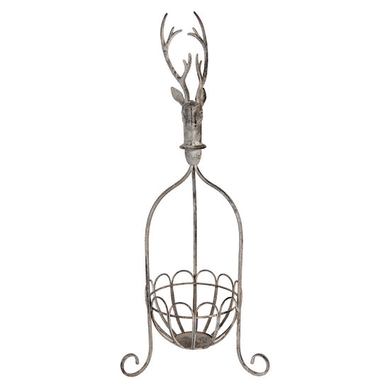 Clayre & Eef | Decoratieve Mand Grijs 28x28x68 cm | 5Y1320