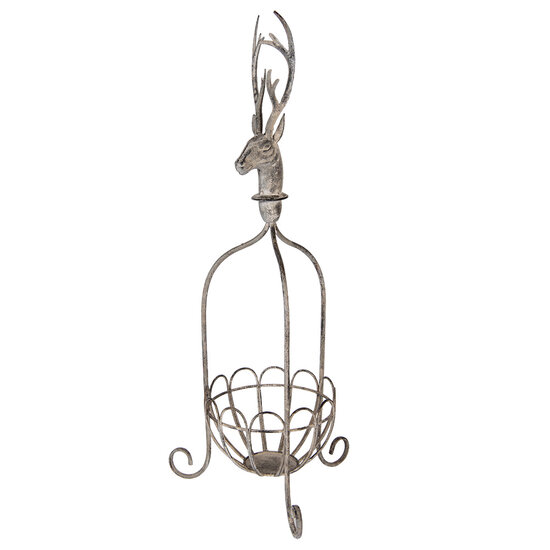 Clayre & Eef | Decoratieve Mand Grijs 28x28x68 cm | 5Y1320