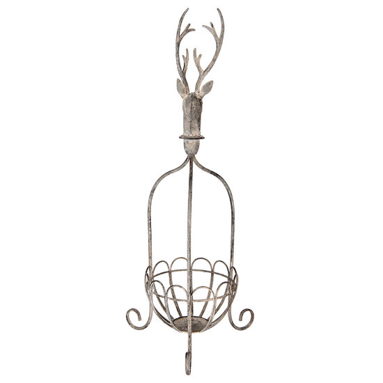 Clayre & Eef | Decoratieve Mand Grijs 28x28x68 cm | 5Y1320