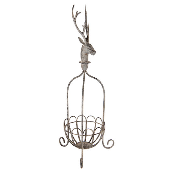 Clayre & Eef | Decoratieve Mand Grijs 28x28x68 cm | 5Y1320