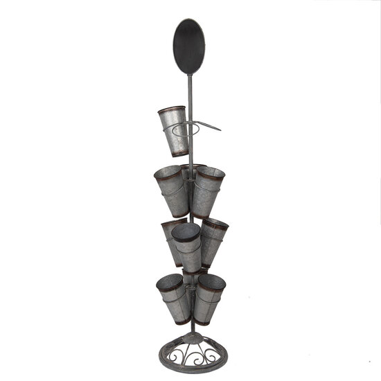Clayre & Eef | Planthouder staand Grijs Bruin ø 36x165 cm | 5Y1349
