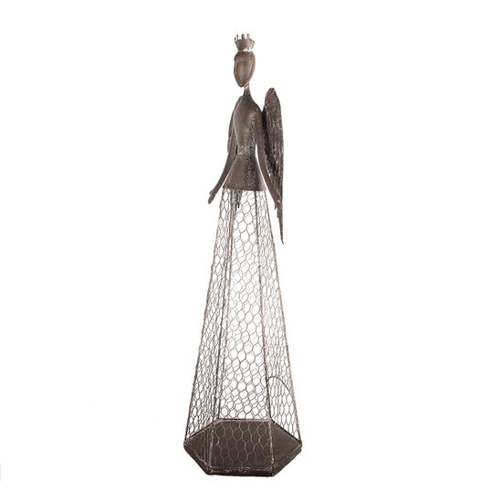 Clayre & Eef | Decoratie Engel Bruin Beige 28x19x75 cm | 5Y1360
