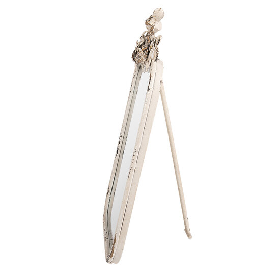 Clayre & Eef | Staande Spiegel Beige Goudkleurig 27x5x45 cm | 62S332