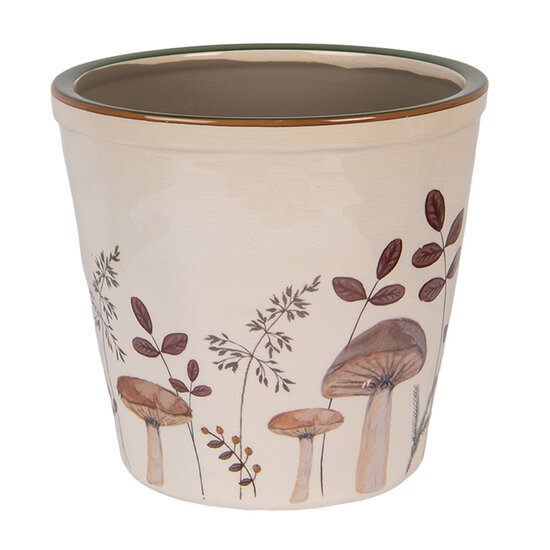 Clayre & Eef | Bloempot Binnen Beige Bruin ø 21x20 cm | 6CELFJ0001XL