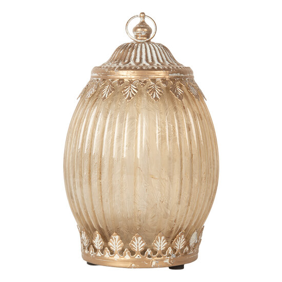 Clayre & Eef | Decoratie met LED Beige ø 11x18 cm / 2xAAA | 6GL5220