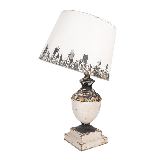 Clayre & Eef | Bureaulamp Beige Bruin ø 32x60 cm E27/max 1x60W | 6LMC0110