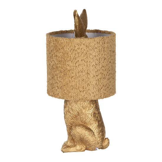 Clayre & Eef | Tafellamp Goudkleurig Geel ø 20x43 cm E27/max 1x60W | 6LMC0111GOY