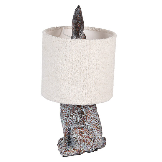 Clayre & Eef | Tafellamp Bruin Beige ø 20x43 cm E27/max 1x60W | 6LMC0111W