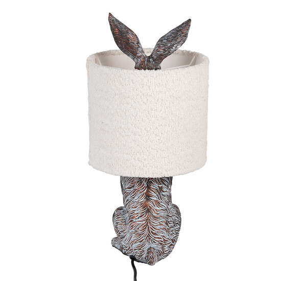 Clayre & Eef | Tafellamp Bruin Beige ø 20x43 cm E27/max 1x60W | 6LMC0111W