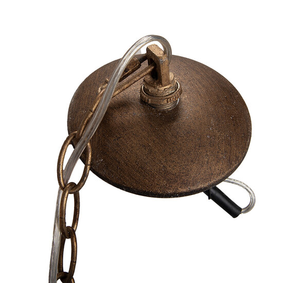 Clayre & Eef | Hanglamp Goudkleurig ø 20x22 cm E14/max 1x25W | 6LMP801