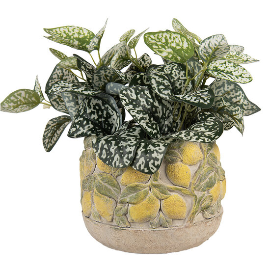 Clayre & Eef | Bloempot Binnen Beige Geel ø 19x15 cm | 6TE0575