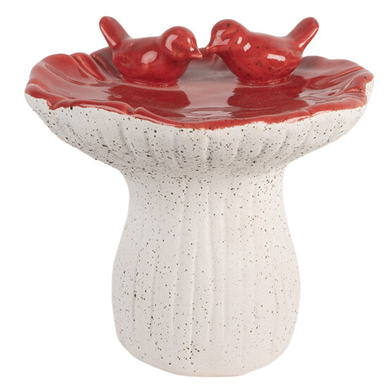 Clayre & Eef | Decoratie Paddenstoel Wit Rood ø 19x18 cm | 6TE0580