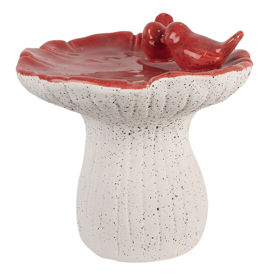 Clayre & Eef | Decoratie Paddenstoel Wit Rood ø 19x18 cm | 6TE0580