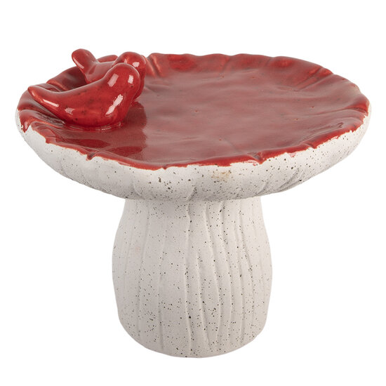 Clayre & Eef | Decoratie Paddenstoel Wit Rood ø 25x21 cm | 6TE0581