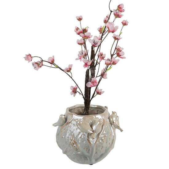 Clayre & Eef | Bloempot Binnen Groen Grijs 22x21x17 cm | 6TE0587