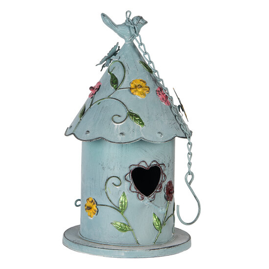 Clayre & Eef | Vogelhuis Blauw Groen 16x19x29 cm | 6Y5731