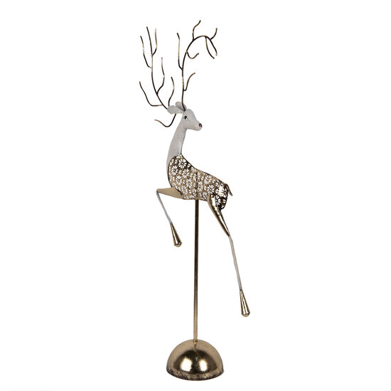 Clayre & Eef | Decoratie Hert Goudkleurig Wit 36x12x72 cm | 6Y5841