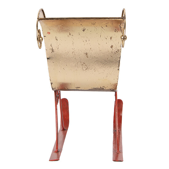 Clayre & Eef | Kerstdecoratie Slee Wit Goudkleurig 38x15x28 cm | 6Y5843