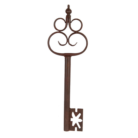 Clayre & Eef | Decoratie Sleutel Bruin 17x3x54 cm | 6Y5851