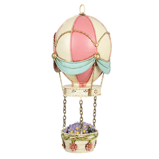 Clayre & Eef | Decoratie luchtballon Roze Beige ø 14x29 cm | 6Y5878