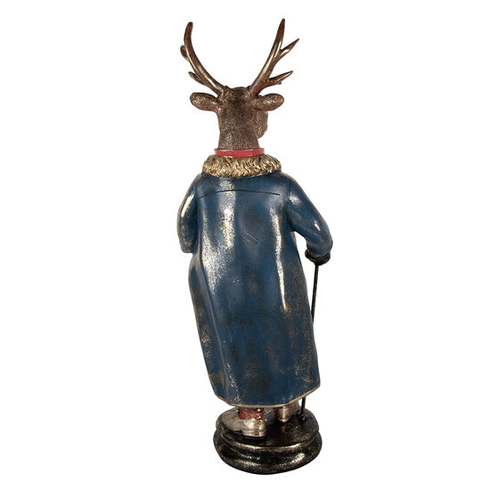 Clayre & Eef | Decoratie beeld Rendier Bruin Rood 25x18x66 cm | 5PR0174