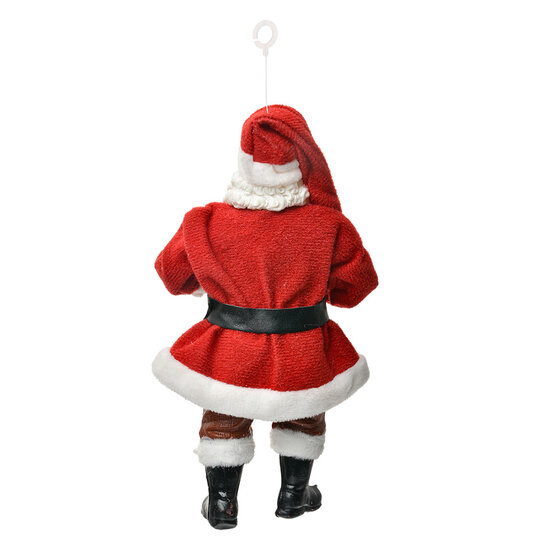 Clayre &amp; Eef   | Kerstdecoratie Hanger Kerstman Rood Wit 10x6x17 cm | 66244