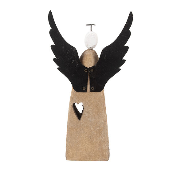 Clayre &amp; Eef   | Kerstdecoratie Engel Wit Bruin 14x5x26 cm | 6H2420L