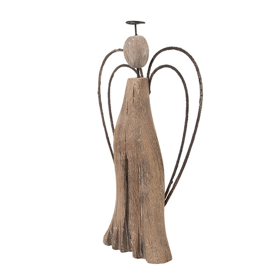 Clayre &amp; Eef   | Kerstdecoratie Engel Bruin 14x4x26 cm | 6H2421L