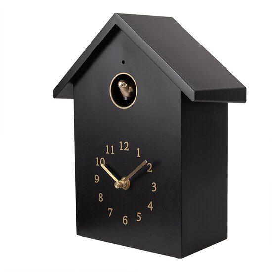 Clayre & Eef | Wandklok Zwart 20x10x26 cm / 3xAA | 6KL0838Z