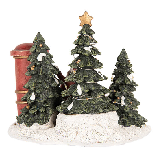 Clayre & Eef | Decoratie kind bij brievenbus LED Rood Groen 16x12x14 cm | 6PR5373