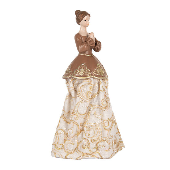Clayre & Eef | Decoratie Vrouw Beige Bruin 8x7x23 cm | 6PR5380