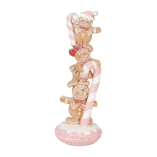 Clayre & Eef | Decoratie peperkoekpoppen Bruin Roze 10x10x27 cm | 6PR5682