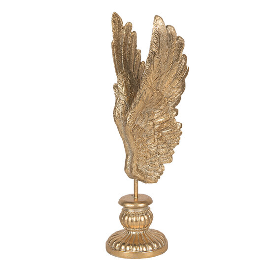Clayre & Eef | Decoratie Vleugels Goudkleurig 10x10x33 cm | 6PR5685