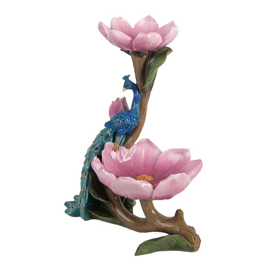 Clayre & Eef | Decoratie schaal Blauw Roze 18x12x24 cm | 6PR5799