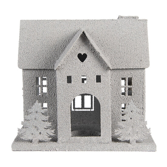 Clayre & Eef | Decoratie Huis Grijs 26x17x24 cm | 6Y5932