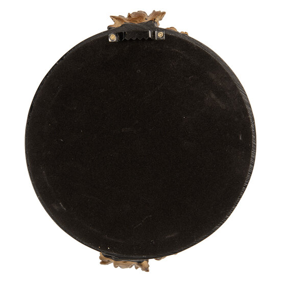 Clayre &amp; Eef   | Wandspiegel Zwart Goudkleurig 17x2x20 cm | 62S340M