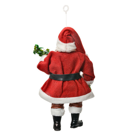 Clayre & Eef | Kerstdecoratie Hanger Kerstman Rood Wit 10x6x17 cm | 66248