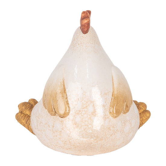 Clayre & Eef | Decoratie Kip Beige Bruin 18x14x17 cm | 6CE2133