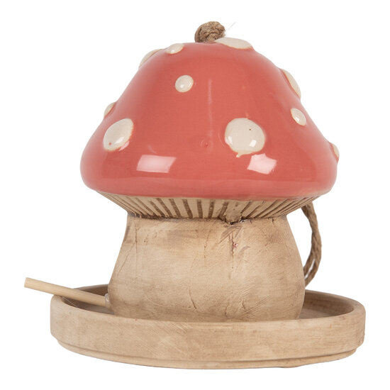 Clayre & Eef | Vogelhuis Beige Roze ø 13x13 cm | 6CE2320