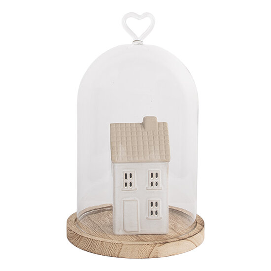 Clayre & Eef | Stolp Transparant ø 14x22 cm | 6GL5360