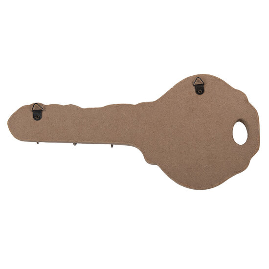 Clayre & Eef | Sleutelrekje Bruin Wit 30x4x14 cm | 6H2430