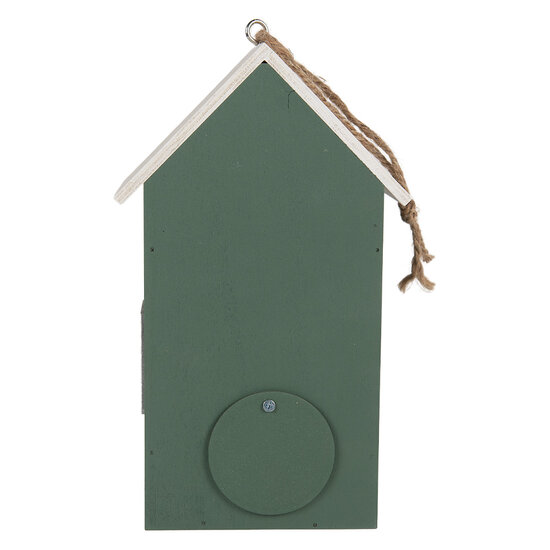 Clayre & Eef | Vogelhuis Groen Wit 15x10x22 cm | 6H2439