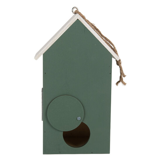 Clayre & Eef | Vogelhuis Groen Wit 15x10x22 cm | 6H2439