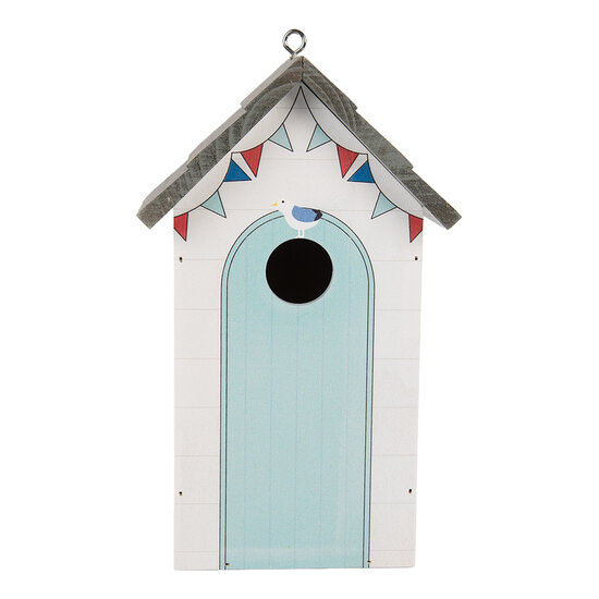 Clayre & Eef | Vogelhuis Wit Grijs 15x10x22 cm | 6H2441