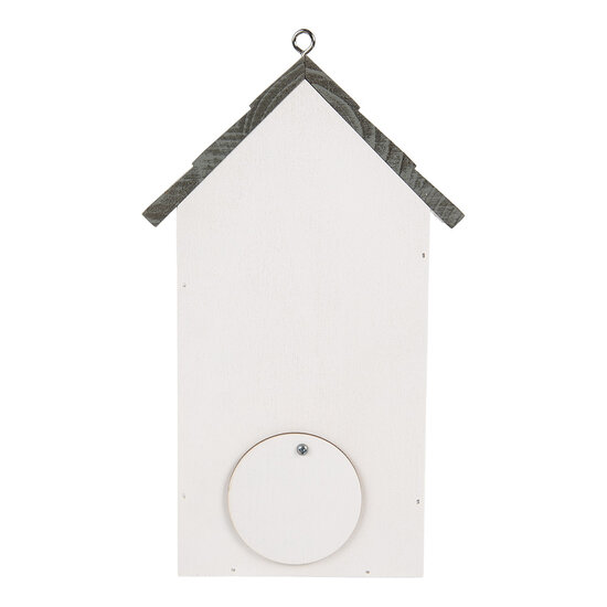 Clayre & Eef | Vogelhuis Wit Grijs 15x10x22 cm | 6H2441