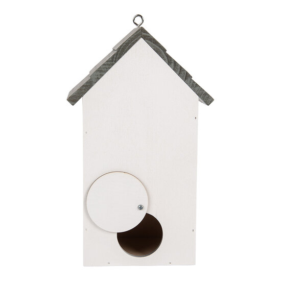 Clayre & Eef | Vogelhuis Wit Grijs 15x10x22 cm | 6H2441
